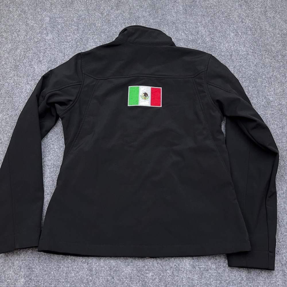 NEW Ariat Classic Team Mexico Softshell Jacket Women's Medium Black Full Zip - Picture 2 of 9